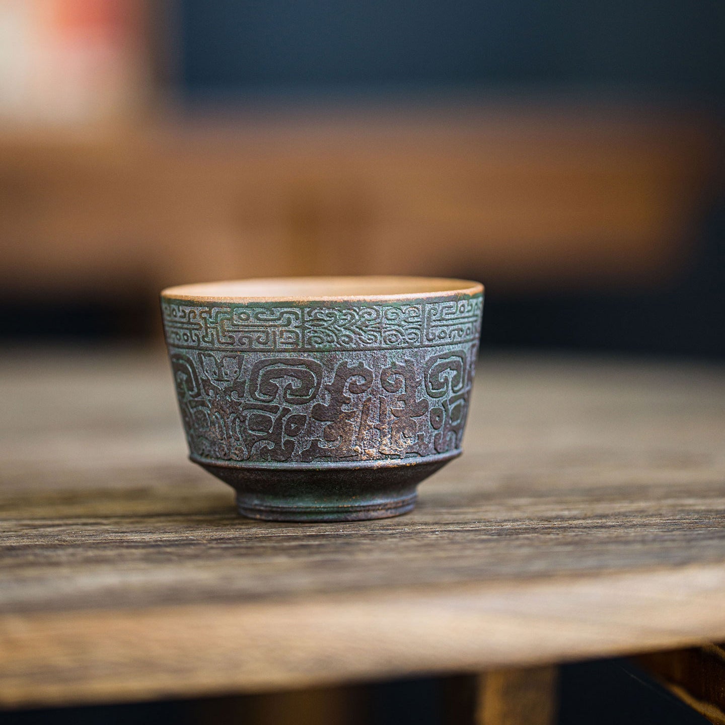 Bronze ware style teacup  130ml