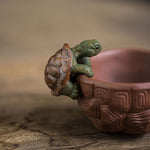 A pair of tortoises Yixing teapet