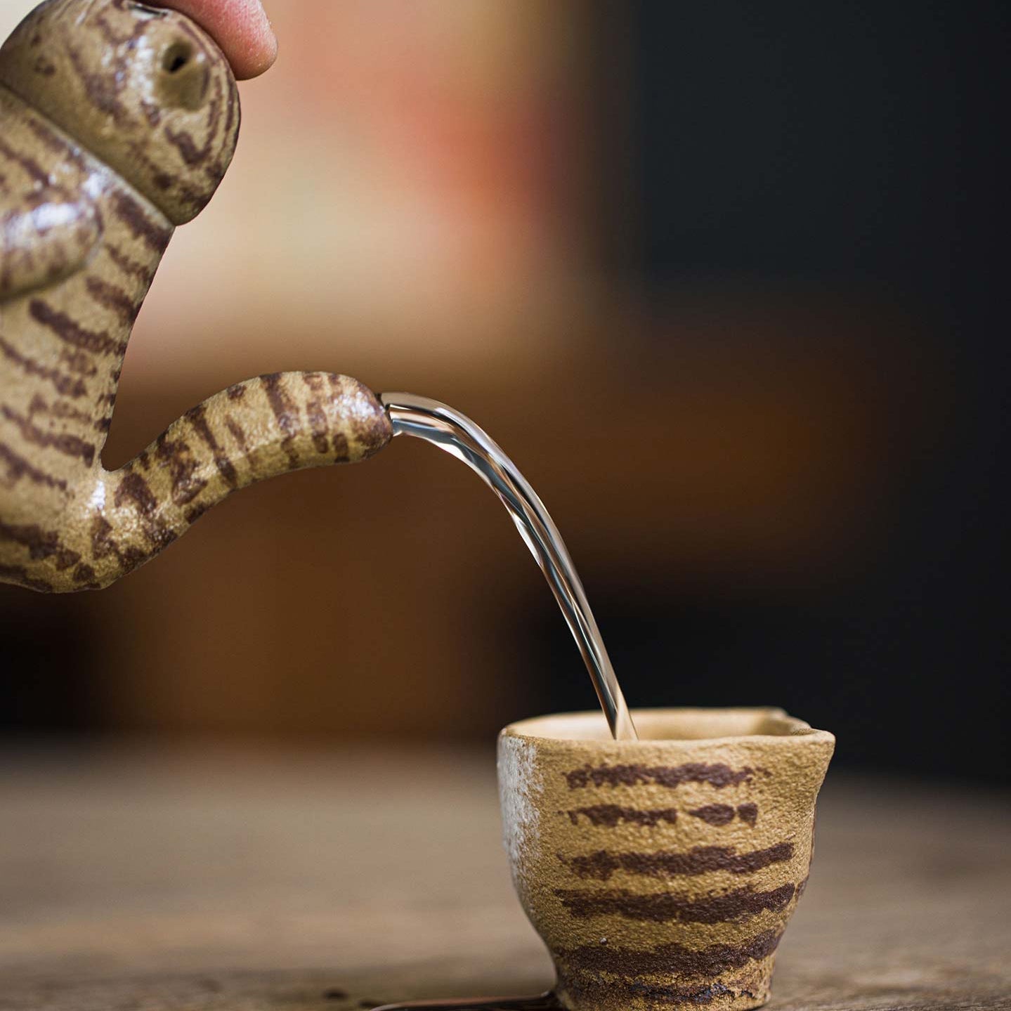 Yellow cat Yixing teaset