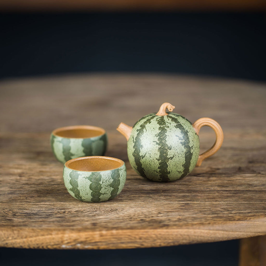Watermelon Yixing Teapot/Teacup 140ML/35ML