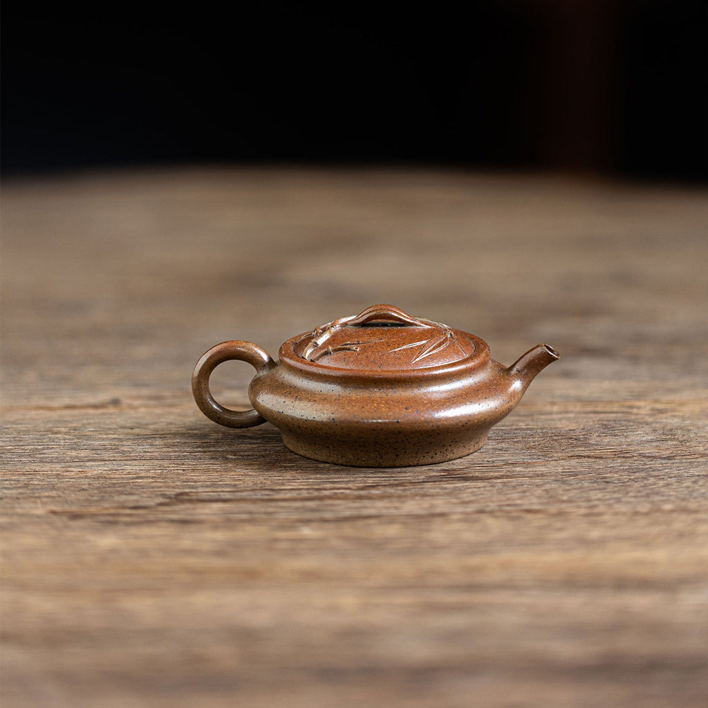 Flat Bamboo Yixing Teapot  50ml