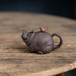 Cute rhinoceros Yixing teapot 125ml