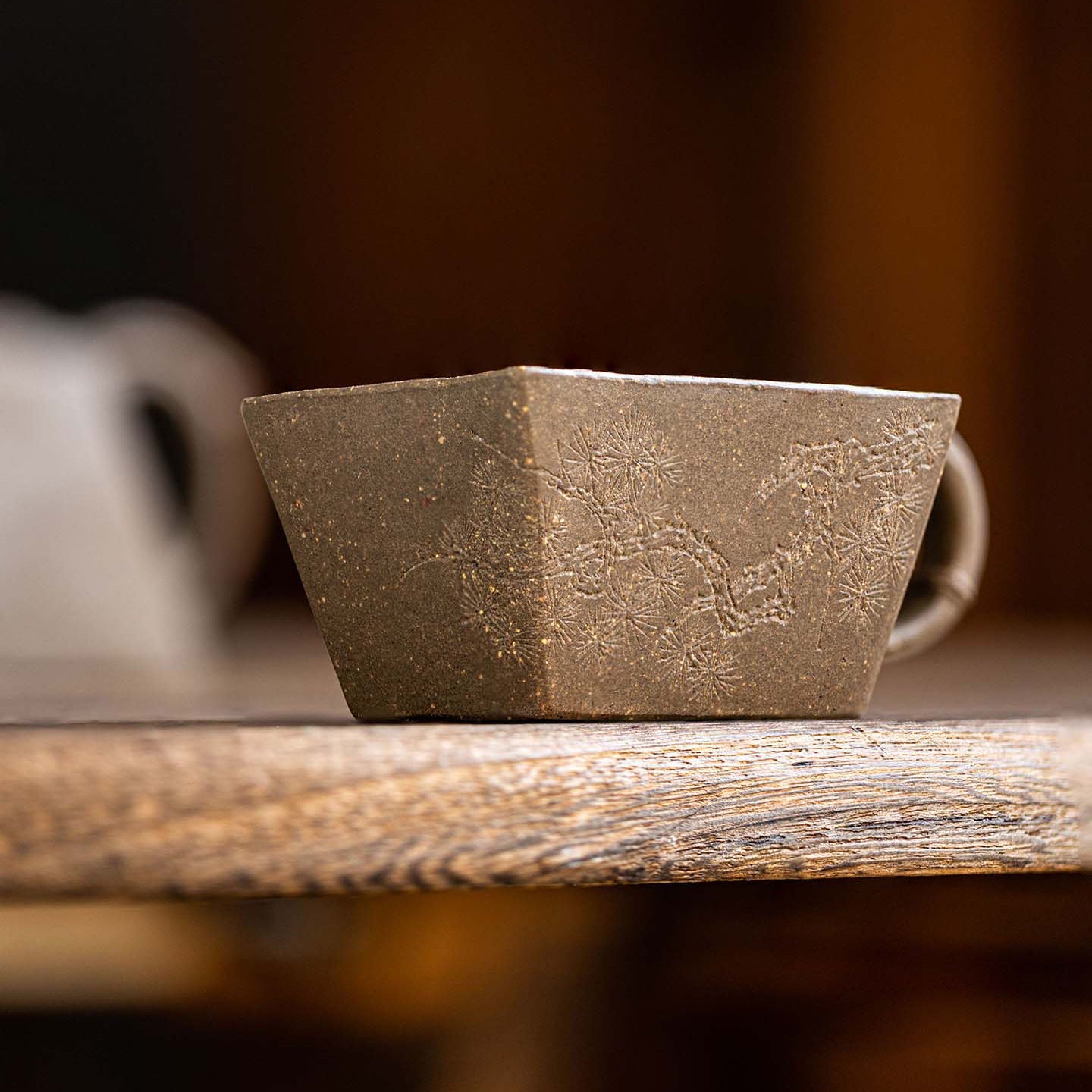 Bamboo square Yixing teaset～110ml/55ml