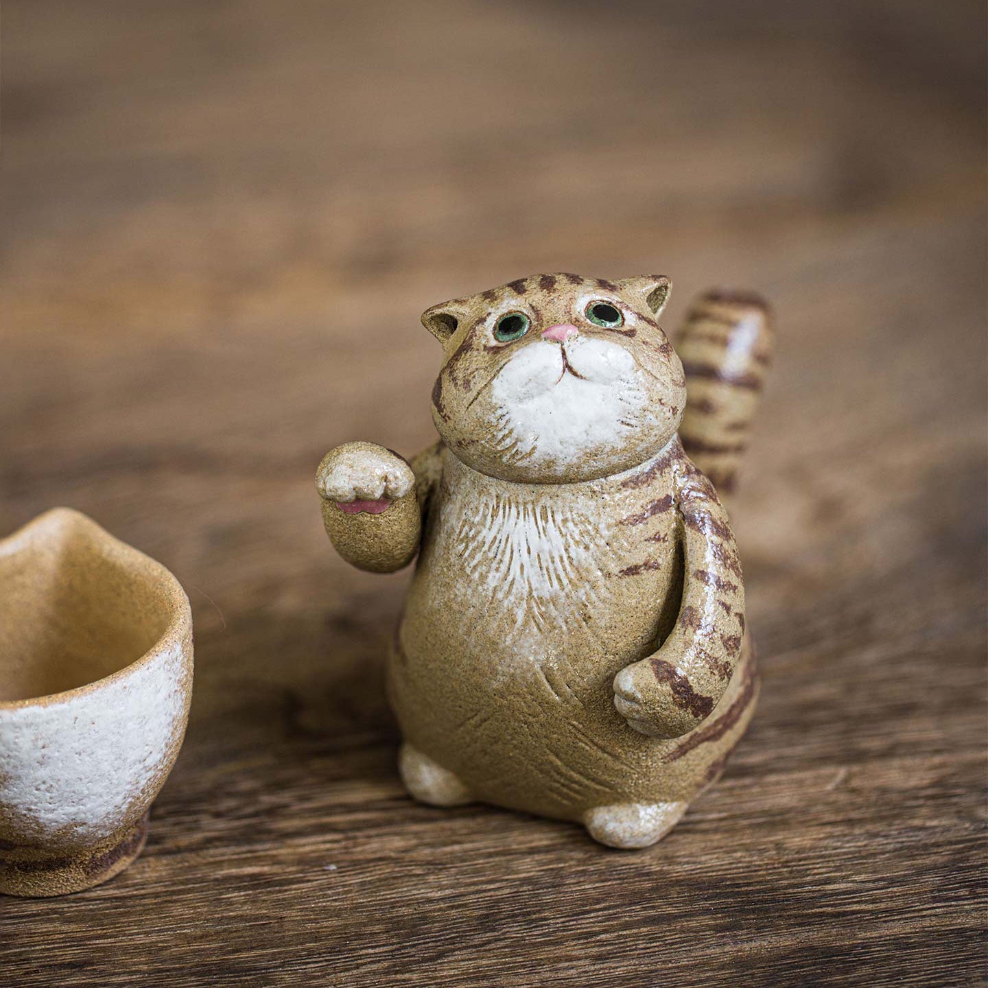 Yellow cat Yixing teaset