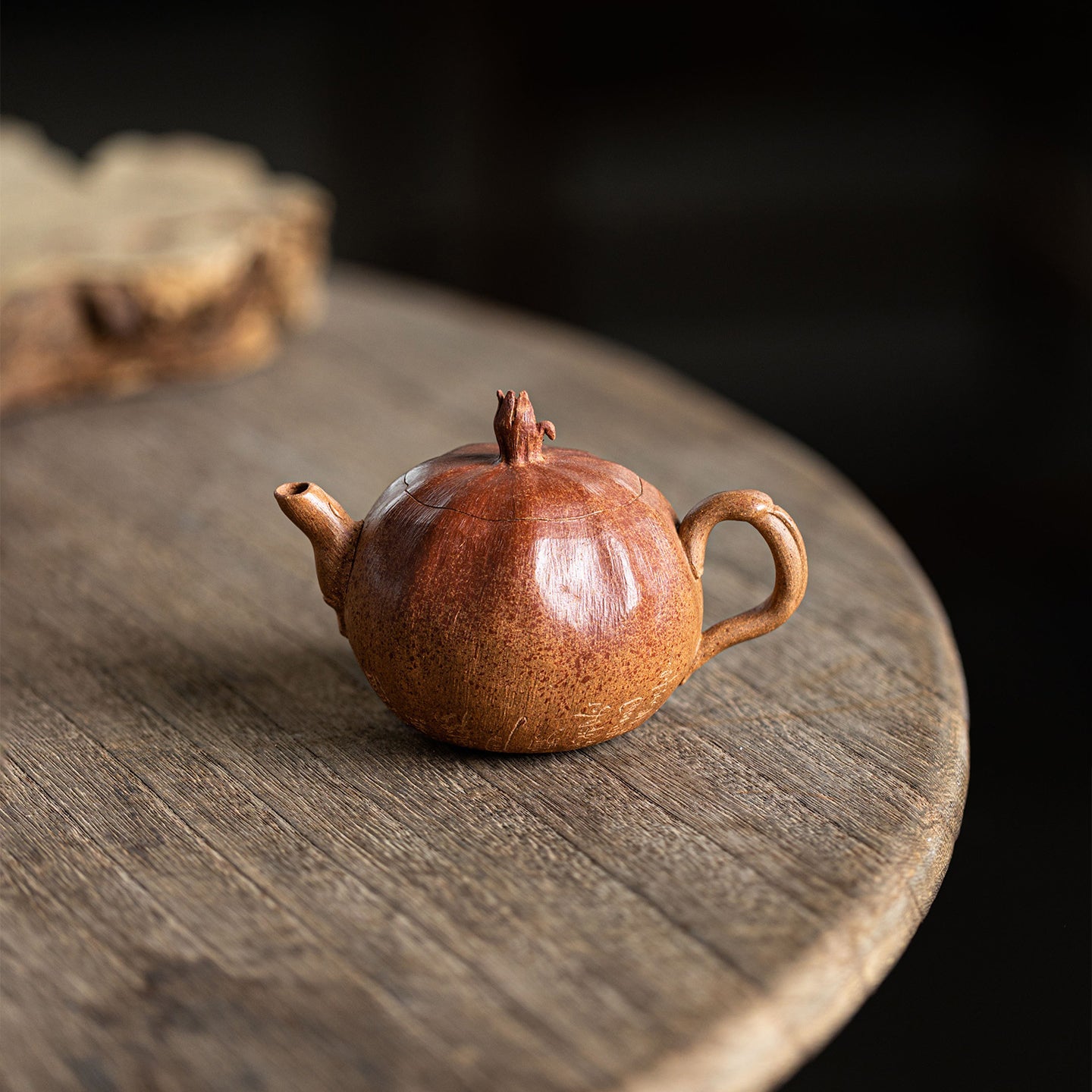 Pomegranate  (poem carving) Yixing Teapot 100ML