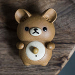 Relaxed bear Yixing teaset